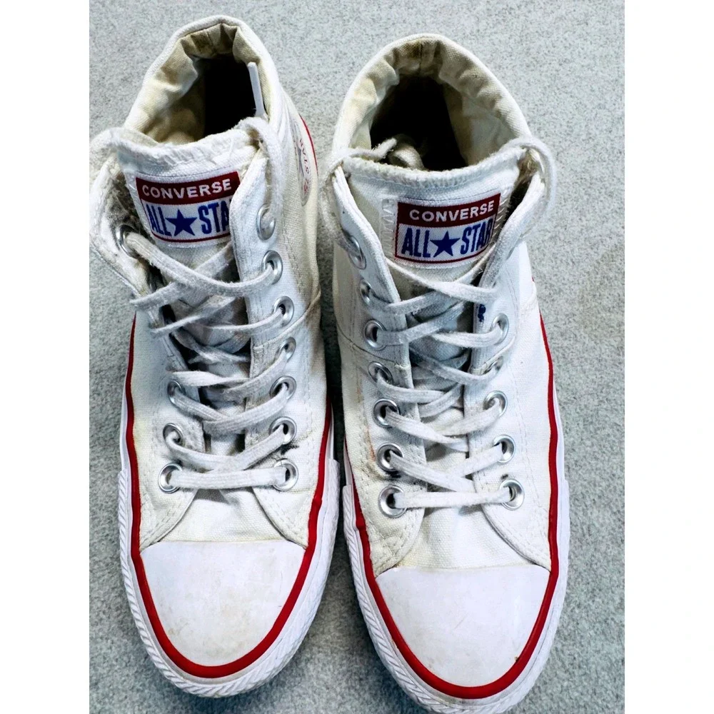 Converse Chuck Taylor All Star High Top White Red Stripe Women's‎ Size 7 Retro